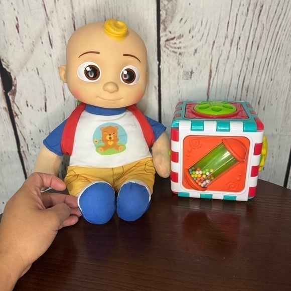 cocomelon Other - CoComelon Official Musical Doll Collection, (Back to School JJ) + Activity cube